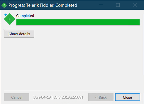 Fiddler Classic Setup Completed
