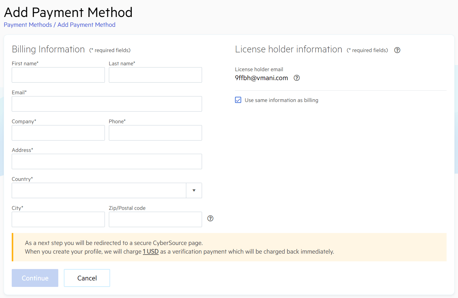 Migrate subscription link on Telerik