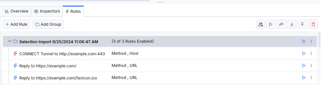 Loading SAZ archive with captured traffic