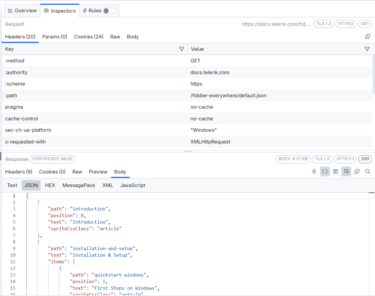 Inspectors for Traffic Monitoring