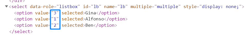 [Solved] Listbox binding to model in UI for ASP.NET MVC | Telerik Forums