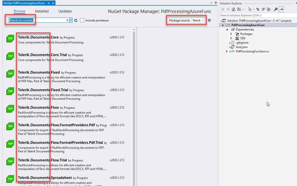 Telerik Document Processing in Azure function in Telerik Document ...