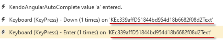 Kendo angular autocomplete value is not selecting from dropdown in Test ...