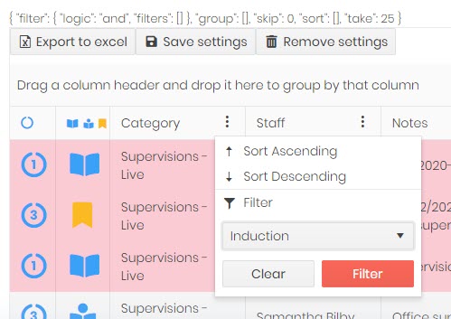 Custom grid drop down filter doesn't clear selection in Kendo UI for ...