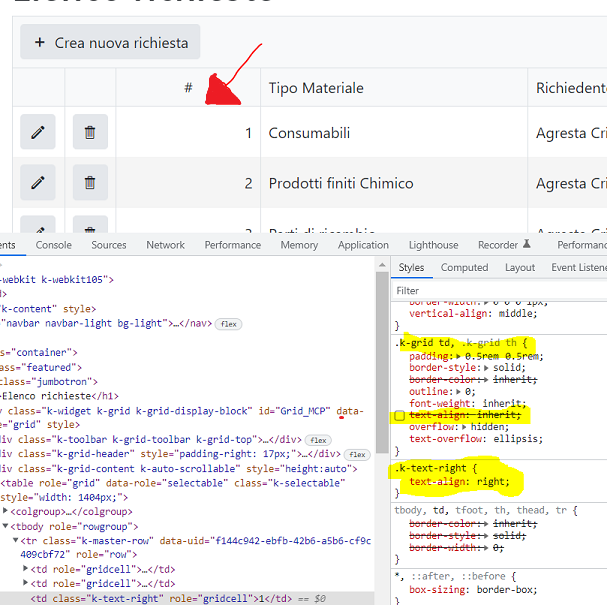 MVC Grid Column content align in UI for ASP.NET MVC | Telerik Forums