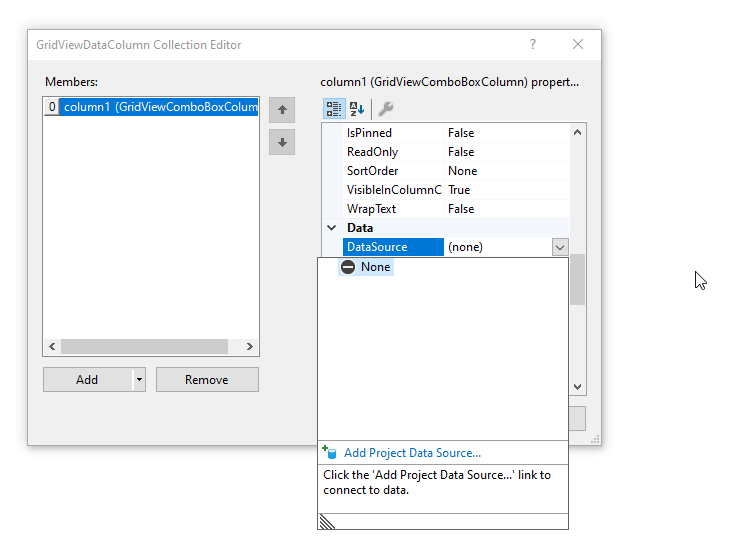 [Solved] How to add Textbox and combobox in gridview in design time ...