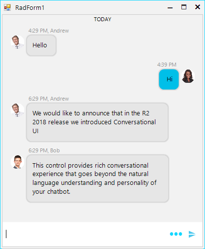 rad chat multiple authors separated like a message system in UI for ...