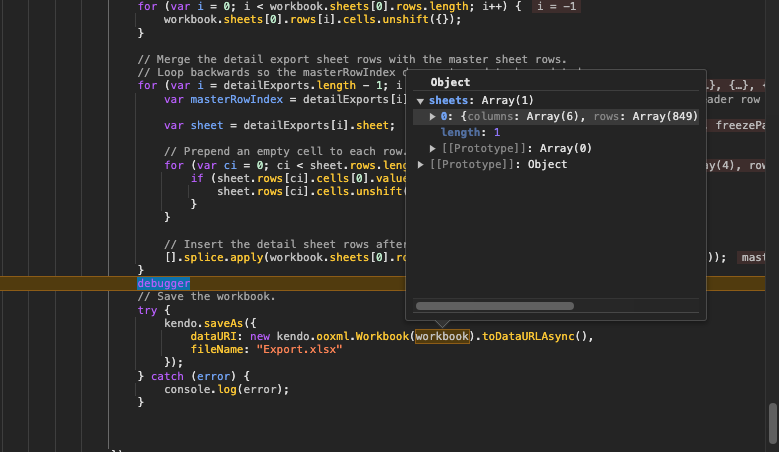 [Solved] Error to export data to excel file from grid/ jquery in Kendo ...