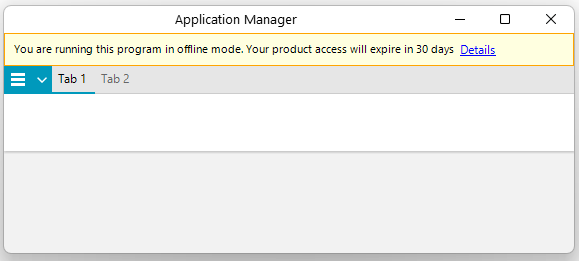 Adding radlabel as a banner in between RadRibbonForm title and tab ...