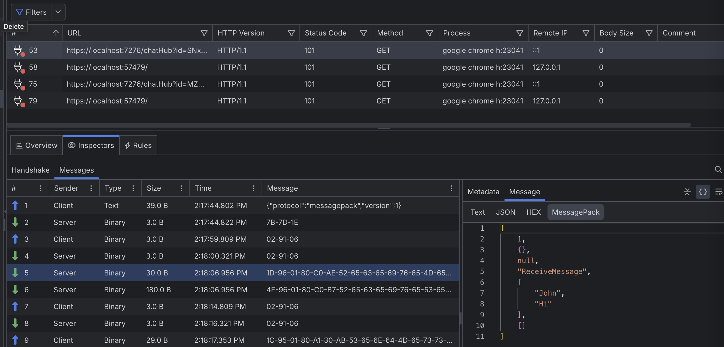 Decode websocket MessagePack (Fiddler Everywhere) in Fiddler | Telerik ...