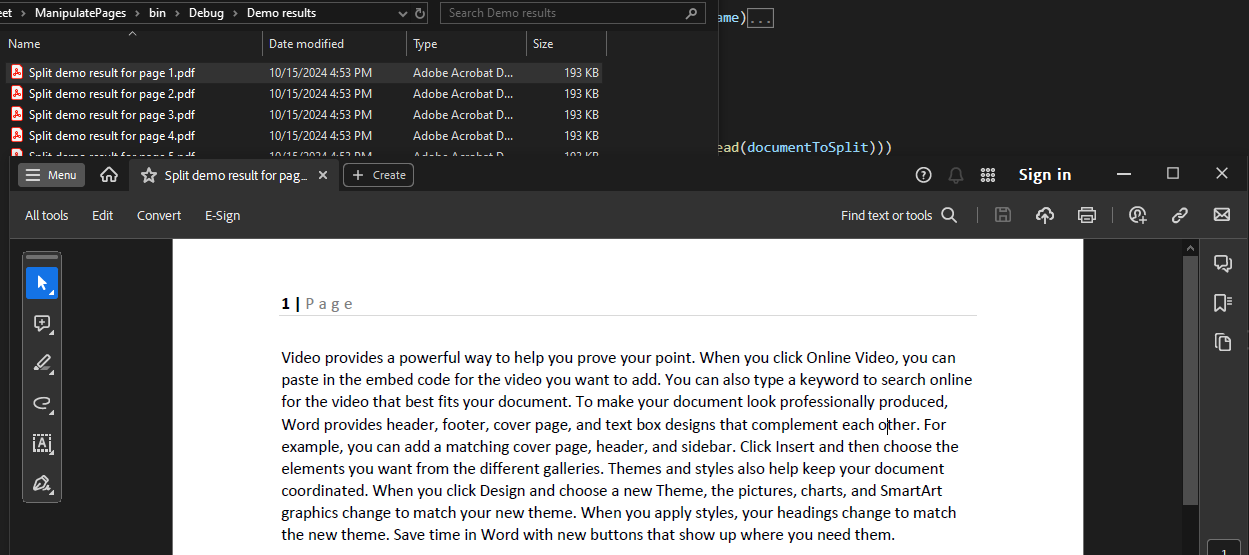 PDF SplitDocumentPages in Telerik Document Processing | Telerik Forums