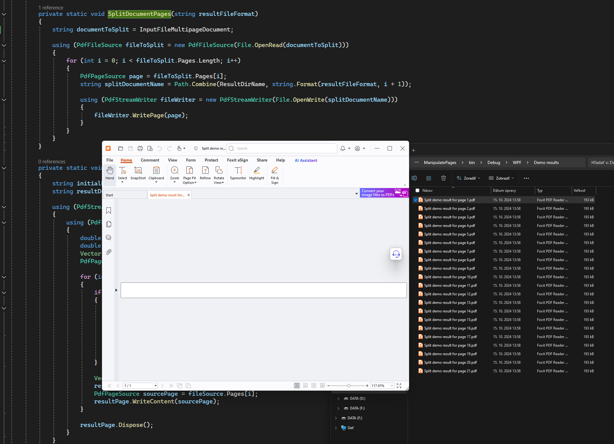PDF SplitDocumentPages in Telerik Document Processing | Telerik Forums