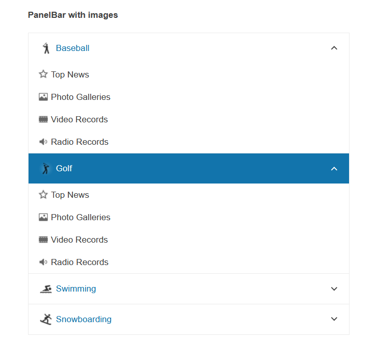 How to show/hide Kendo panel bar on click of Kendo Menu vertically in ...