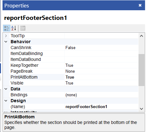 Putting table at bottom of last page in report in Reporting | Telerik ...