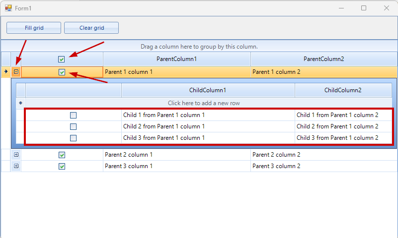 Child rows do not update visually when the parent row is expanded in a ...