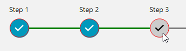 StepProgressBar connection color settings in UI for WinForms | Telerik ...
