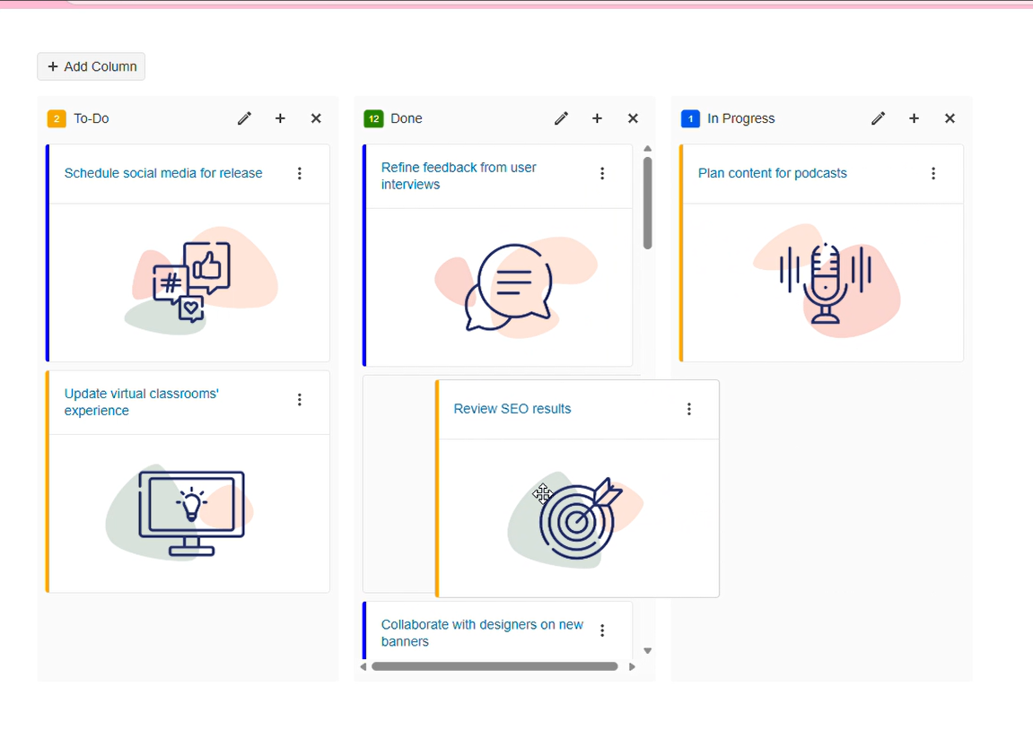 TaskBoard: Unexpected horizontal scrollbar appears when columns fit ...