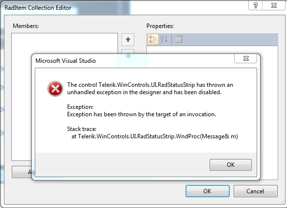 Statusstrip items edit error in UI for WinForms | Telerik Forums