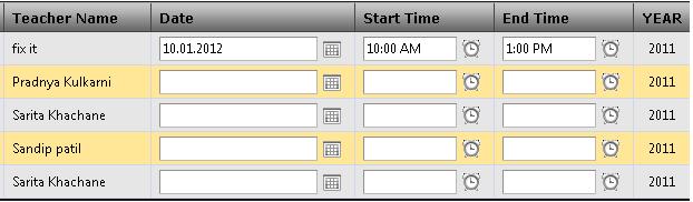 Validation inside grid on Templatefield in UI for ASP.NET AJAX ...