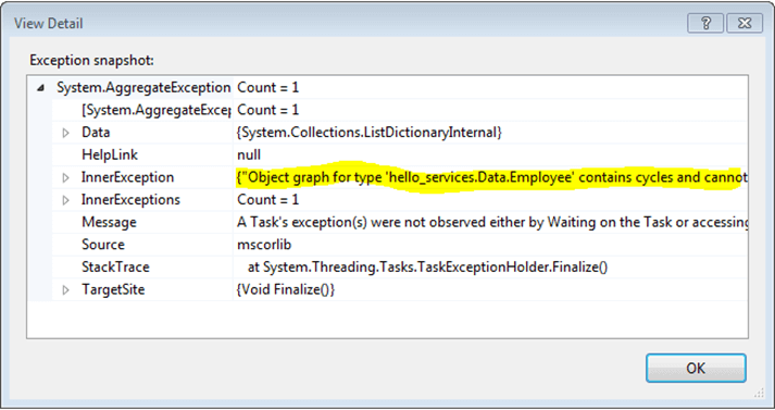 Kendo UI for jQuery Serialization Error
