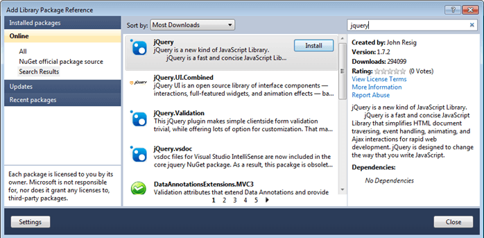 Kendo UI for jQuery Install jQuery