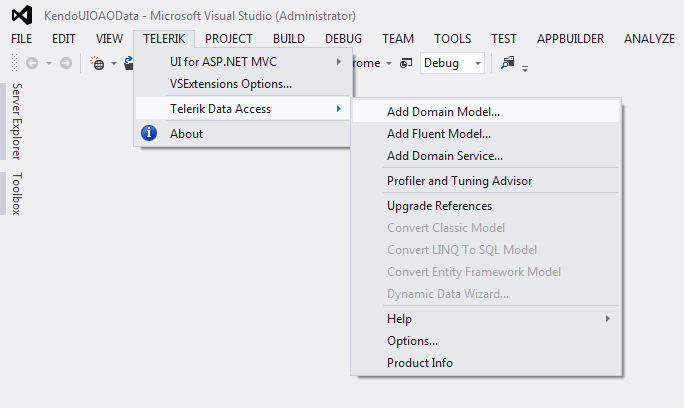 Kendo UI for jQuery Build The Model