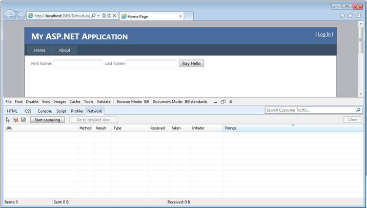Kendo UI for jQuery F12 Developer Tools