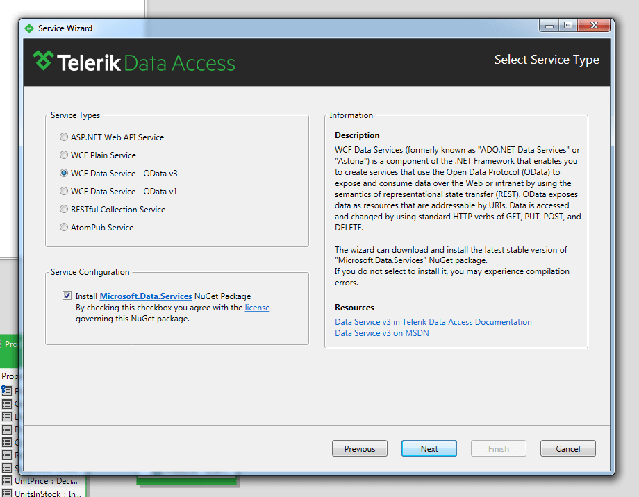 Kendo UI for jQuery Configure The Service