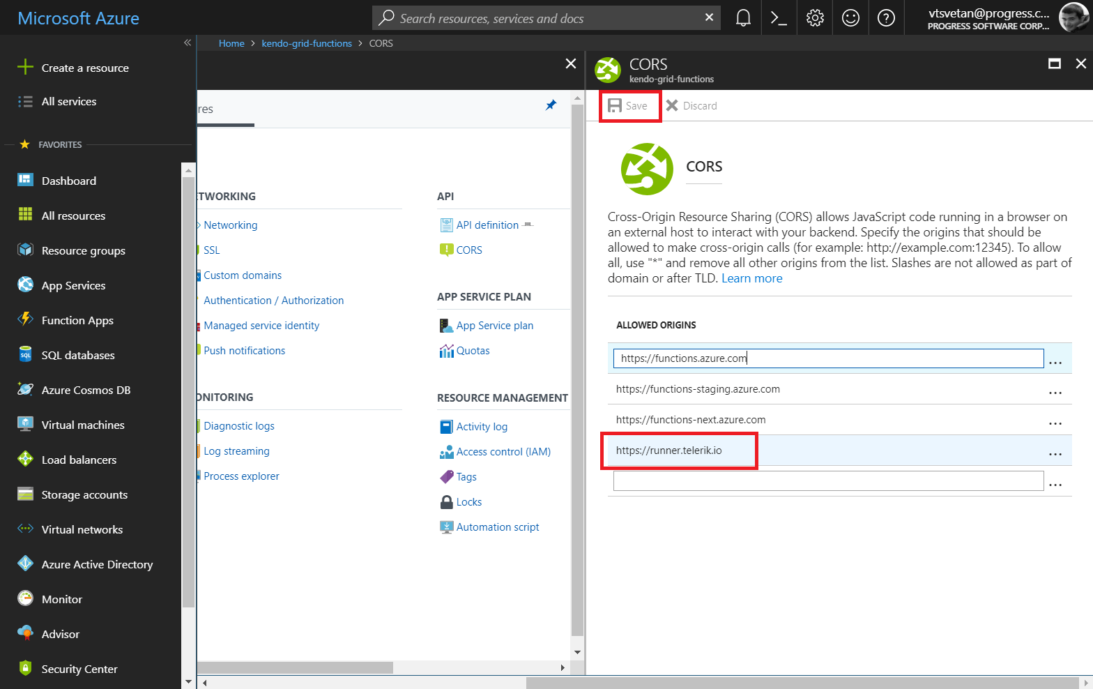 Kendo UI for jQuery CORS configuration
