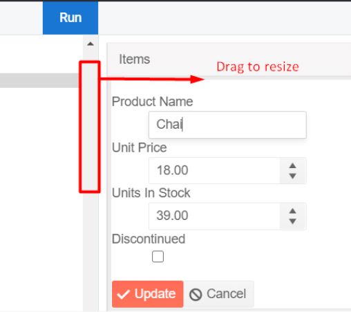 Kendo UI for jQuery Resize Dojo Splitbar