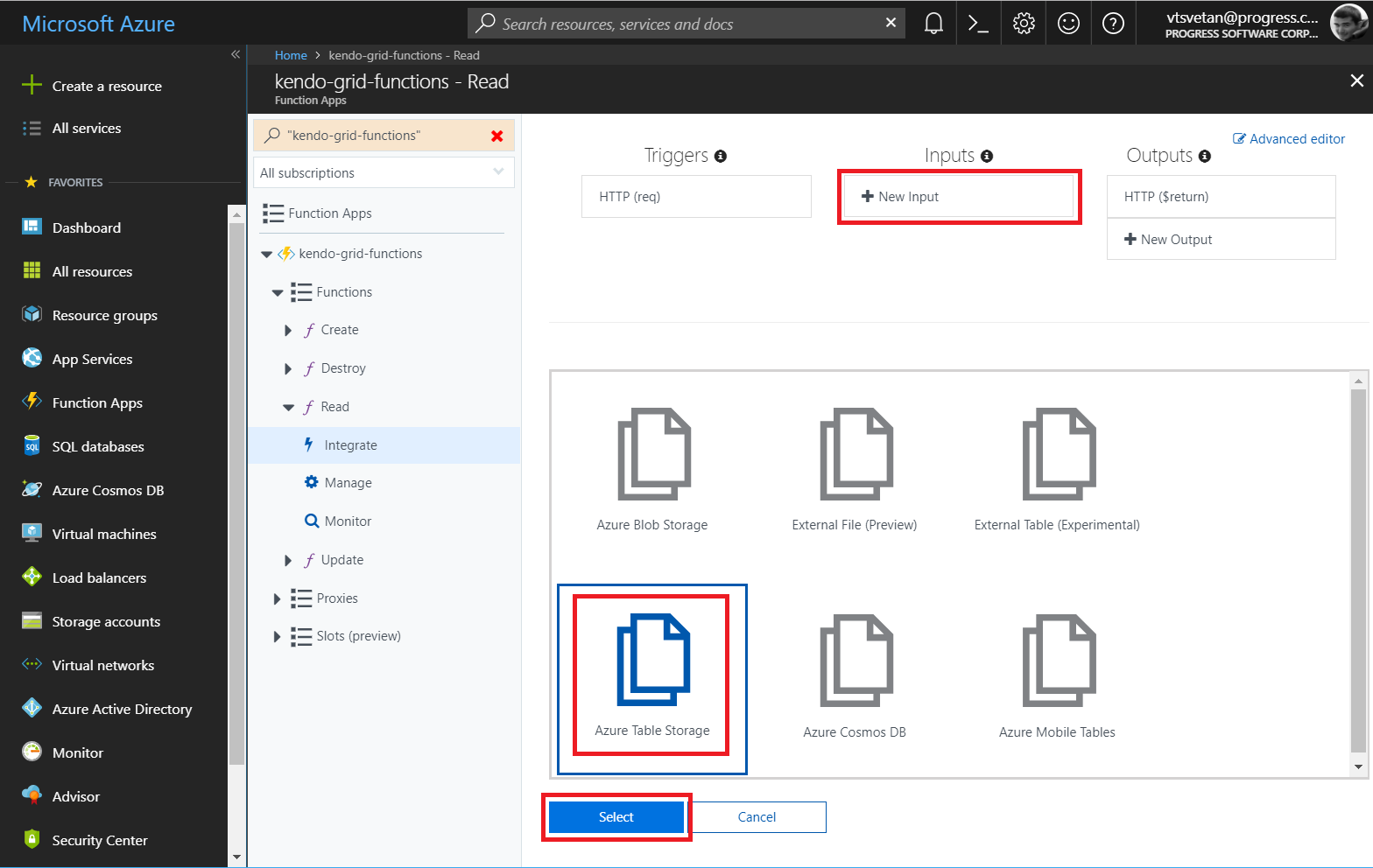 Integrating new function input