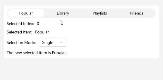 .NET MAUI SegmentedControl selection