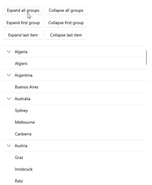 .NET MAUI CollectionView Expand Collapse All Groups