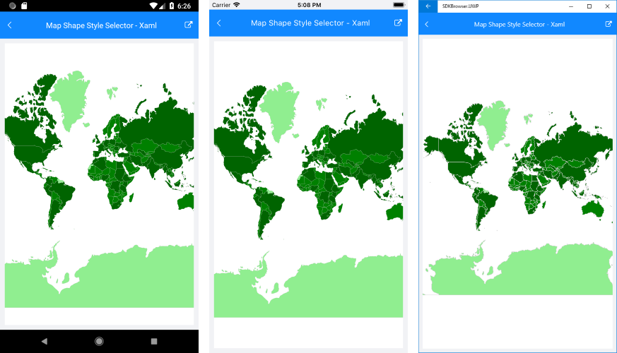 .NET MAUI Map Shape Style Selector