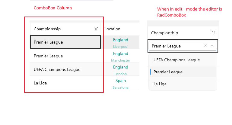 DataGrid Picker Column