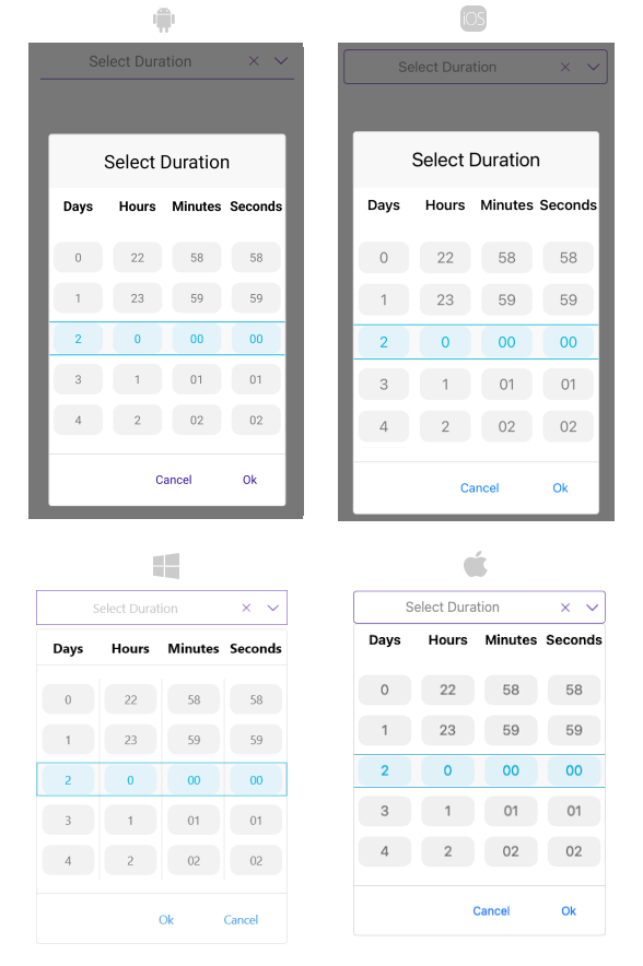 TimeSpan Picker Styling