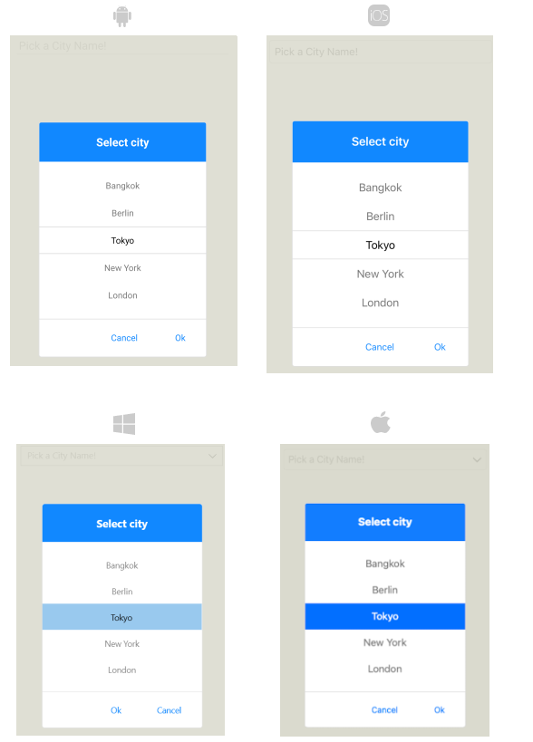 ListPicker Popup Styling
