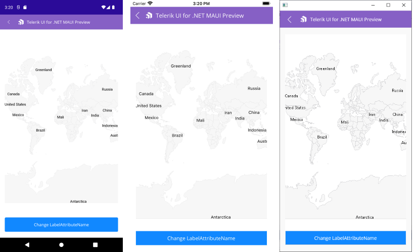 .NET MAUI Map Shape Layer Labels
