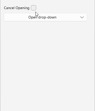 DropDownButton for .NET MAUI .NET MAUI DropDownButton Events