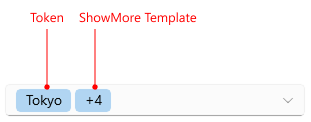 Telerik UI for .NET MAUI ComboBox Tokens Visual Structure