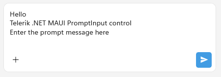 .NET MAUI PromptInput Max Input Lines