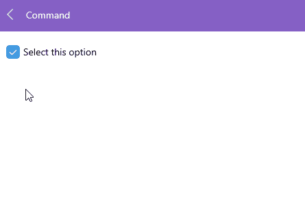 CheckBox Command