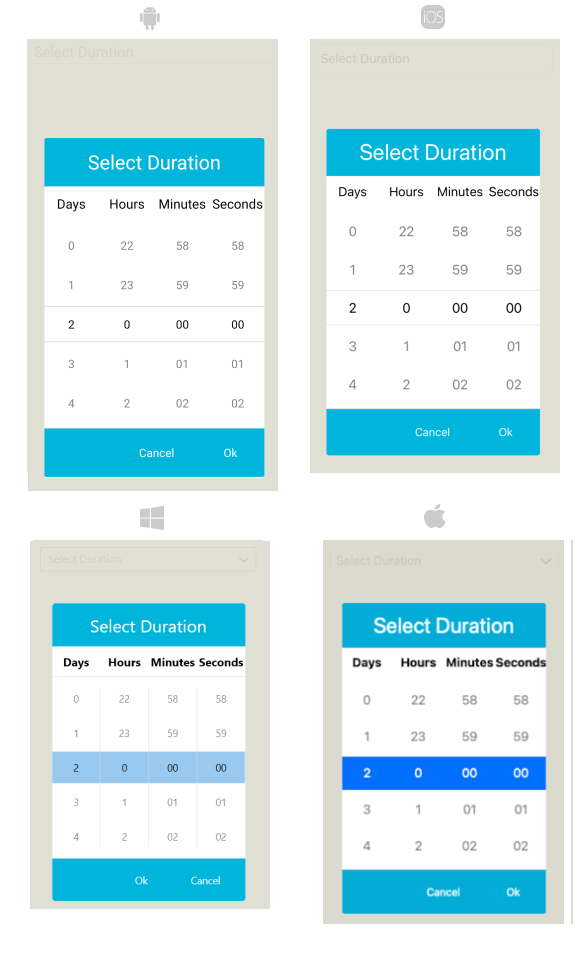 TimeSpanPicker Popup Styling