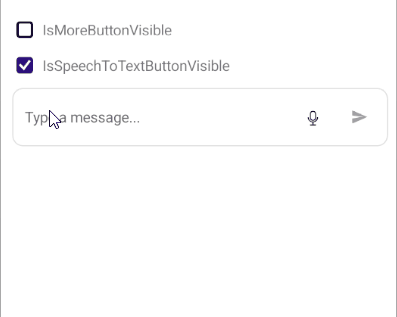 .NET MAUI PromptInput Buttons Visibility