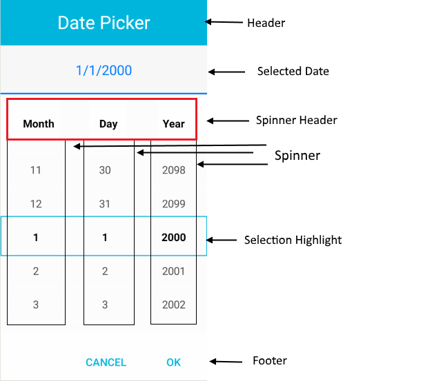 DateTimePicker Popup Visual Structure
