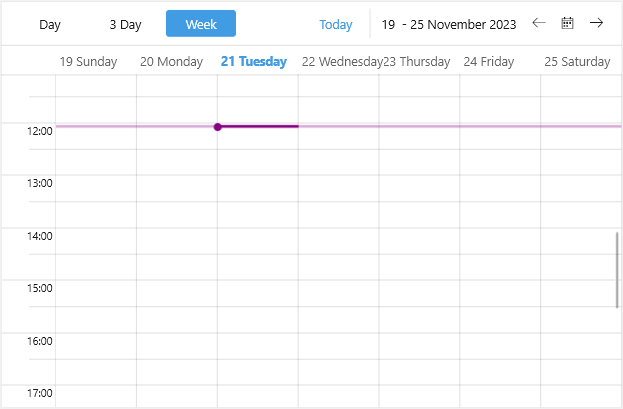 .NET MAUI Scheduler Current Time Indicator Styling