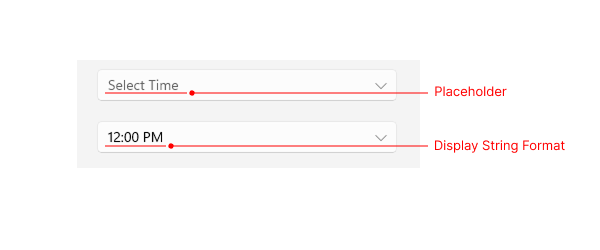 TimePicker Visual Structure