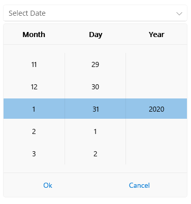 DatePicker Date Range