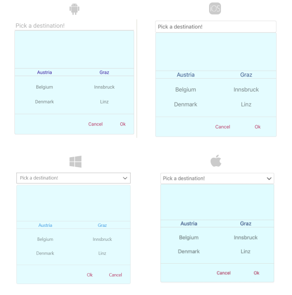 TemplatedPicker DropDown Styling