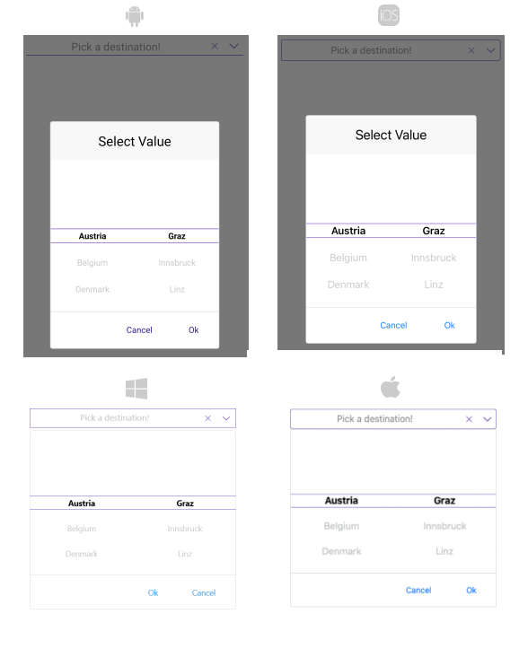 TemplatedPicker Styling
